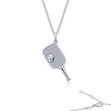 Sterling Silver Pickleball Necklace